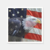 Amerikanischer Adler und Flagge Serviette (Vorderseite)