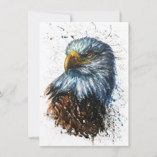 Amerikanischer Adler Wasserfarbe Einladung