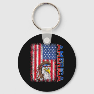 Amerikanischer Adler zum 4. Juli Unabhängigkeitsta Schlüsselanhänger