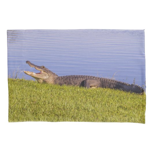 Amerikanischer Alligator Kissenbezug (Vorderseite-Links)