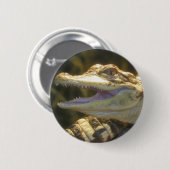 Amerikanischer Alligatormund offen Button (Vorne & Hinten)