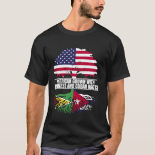 Amerikanischer Anbau mit Flaggenerbe Guyana Kubane T-Shirt