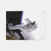 Amerikanischer Astronaut Fleecedecke (Vorderseite (Horizontal))