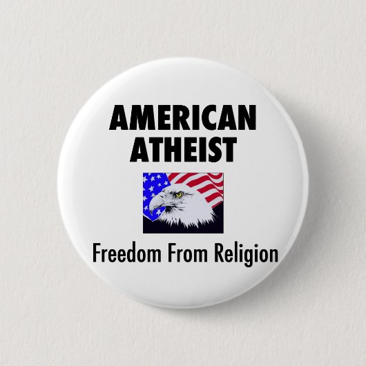 Amerikanischer Atheist Button (Vorderseite)