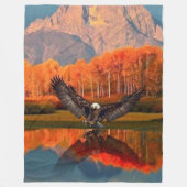 AMERIKANISCHER BALD EAGFL FLEECEDECKE (Vorderseite)