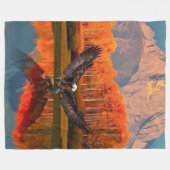 AMERIKANISCHER BALD EAGFL FLEECEDECKE (Vorderseite (Horizontal))