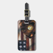 Amerikanischer Baseball Gepäckanhänger (Vorderseite vertikal)