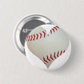 Amerikanischer Baseball in einer Herz-Form Button (Vorne & Hinten)