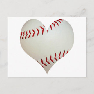 Amerikanischer Baseball in Herzform Postkarte