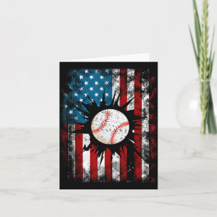Amerikanischer Baseball Us-Flagge 4. Juli Jungen Karte