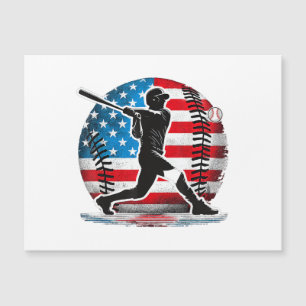 Amerikanischer Baseballspieler Batter mit Vereinig Magnetkarte
