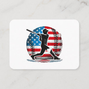 Amerikanischer Baseballspieler-Schlagmann mit den Visitenkarte