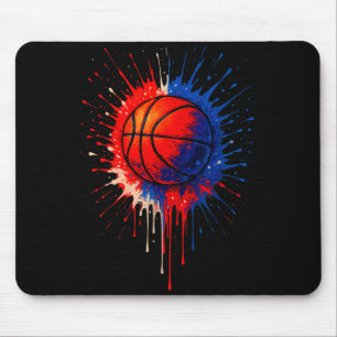Amerikanischer Basketball Splash Ball Spieler Team Mousepad