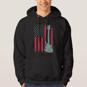 Amerikanischer Bassspieler Patriotischer Bassist U Hoodie