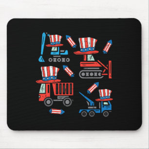 Amerikanischer Bau 4. Juli Vierter Kleinkind B Mousepad