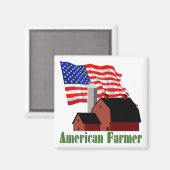 amerikanischer Bauer Magnet (Vorderseite/Rückseite)