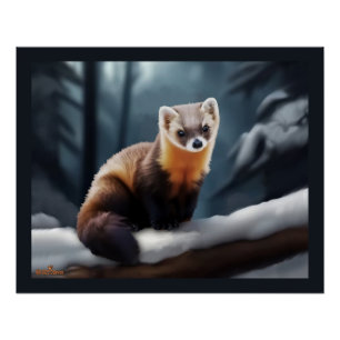Amerikanischer Baummarder Poster