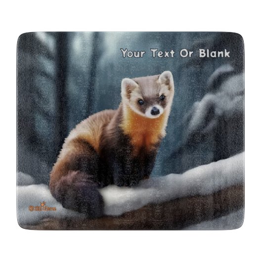 Amerikanischer Baummarder Schneidebrett (Vorderseite)