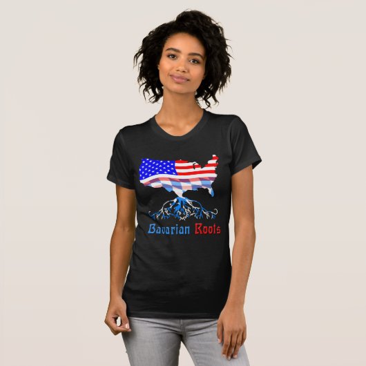Amerikanischer Bayer wurzelt Damen-T - Shirt (Vorne ganz)