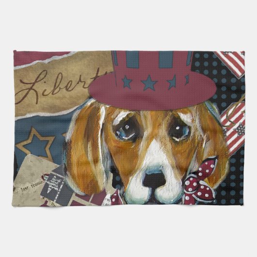 AMERIKANISCHER BEAGLE HANDTUCH (Horizontal)