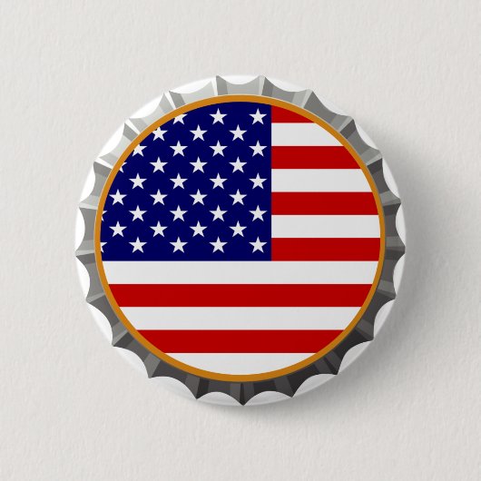 Amerikanischer Bierkappenknopf Button (Vorderseite)