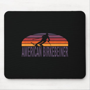 Amerikanischer Birkebeiner-Wanderweg Langlaufloipe Mousepad