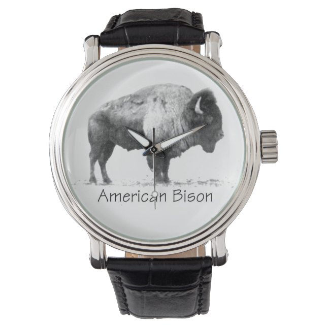 Amerikanischer Bison Armbanduhr (Vorderseite)