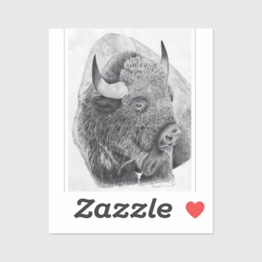 Amerikanischer Bison Aufkleber (Blatt)