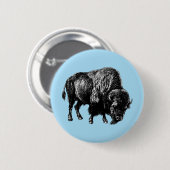 Amerikanischer Bison Button (Vorne & Hinten)