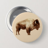 Amerikanischer Bison Button (Vorne & Hinten)