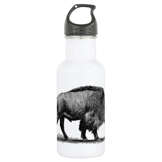 Amerikanischer Bison Edelstahlflasche (Vorderseite)