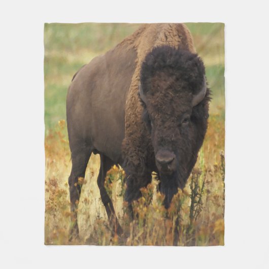 Amerikanischer Bison-Fleece-Decke Fleecedecke (Vorderseite)