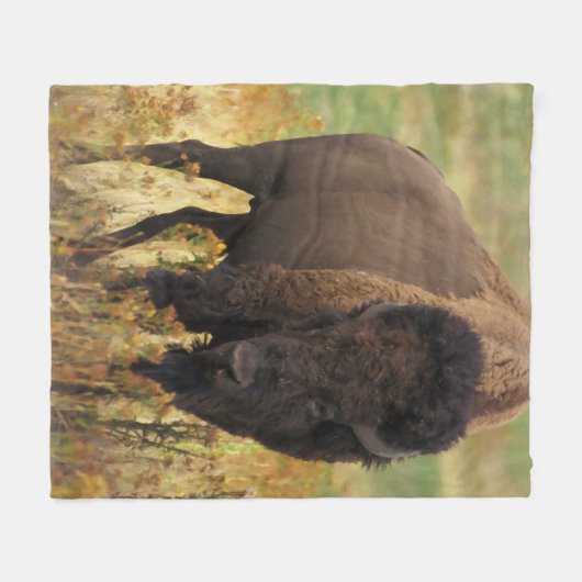 Amerikanischer Bison-Fleece-Decke Fleecedecke (Vorderseite (Horizontal))