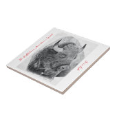 Amerikanischer Bison Fliese (Seite)