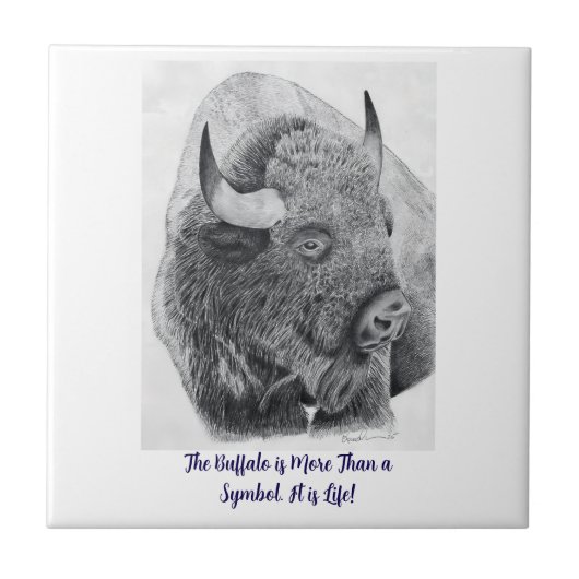 Amerikanischer Bison Fliese (Vorderseite)