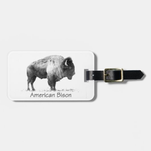 Amerikanischer Bison Gepäckanhänger (Vorderseite horizontal)