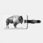 Amerikanischer Bison Gepäckanhänger (Rückseite horizontal)