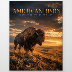 Amerikanischer Bison Great Plains TIERWELT Postkarte