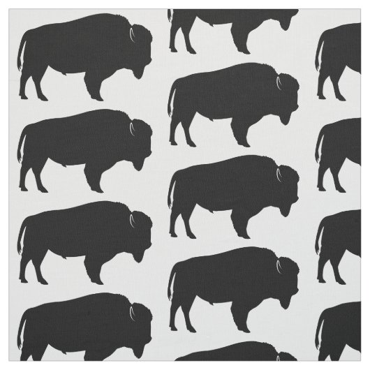 Amerikanischer Bison in der Silhouette! Stoff (Muster)