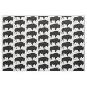 Amerikanischer Bison in der Silhouette! Stoff (Fat Quarter (45,7 x 55,9 cm))