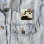 Amerikanischer Bison-Jäger (b/w Foto) Button (Beispiel)