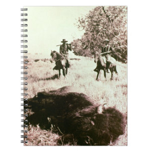 Amerikanischer Bison-Jäger (b/w Foto) Notizblock