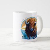 Amerikanischer Bison Jumbo-Tasse (Vorderseite Rechts)