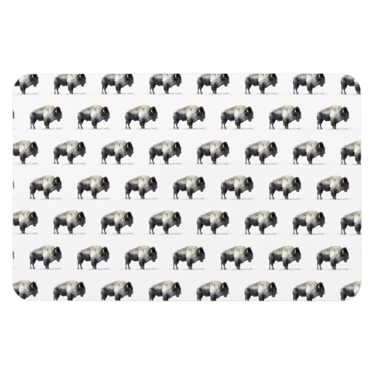 Amerikanischer Bison Magnet (Horizontal)