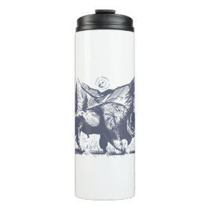 Amerikanischer Bison - Nationales Säugetier Thermosbecher