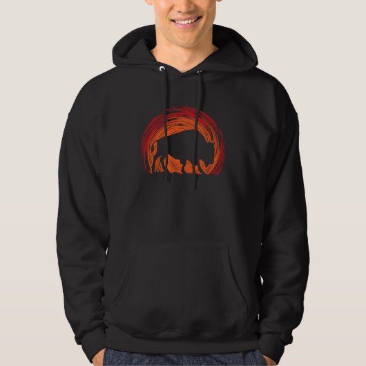 Amerikanischer Bison oder Büffel für Männer und Fr Hoodie (Vorderseite)