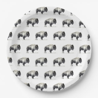 Amerikanischer Bison Pappteller
