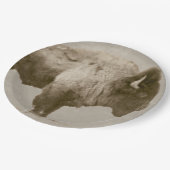 Amerikanischer Bison Pappteller (Schrägansicht)
