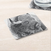 Amerikanischer Bison Rechteckiger Pappuntersetzer (angewinkelt)