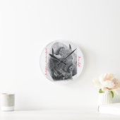 Amerikanischer Bison Runde Wanduhr (Zuhause)